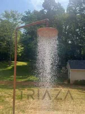 Unlacquered Solid copper shower head , outdoor shower head , outdoor shower