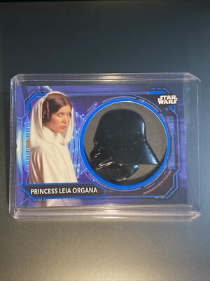 2021 Topps Star Wars Battle Plans Princess Leia Helmet Medallion Blue # d033/149