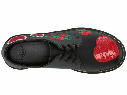 Neu im Karton Damenschuhe Dr. Martens 1461 Pailletten Herzen 3 Augen Leder Oxfordds 24414001 - Bild 6 von 8