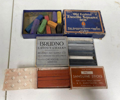 Brudno Layout Chalks Hardtmuth Sanguine Sticks Old Faithful Excello Squares 910