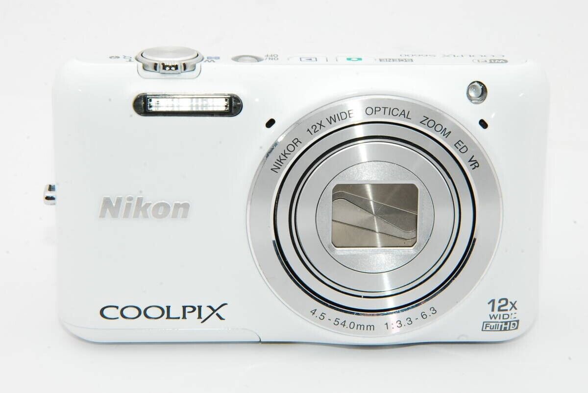 Nikon Coolpix S6600 Compact Digital Camera White 16MP 12 x Nikon Coolpix S6600 Compact Digital Camera White 16MP 12 x