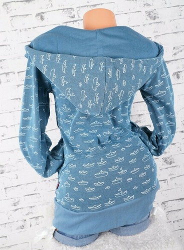 Damen Piquet Jacke Slim Fit Kapuze Hoodie Fleece angeraut Boote S M L XL 2XL - Bild 19 von 59