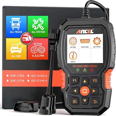 ANCEL HD601 Diesel Heavy Duty Truck Scanner All Systems Car Diagnostic Scan Tool