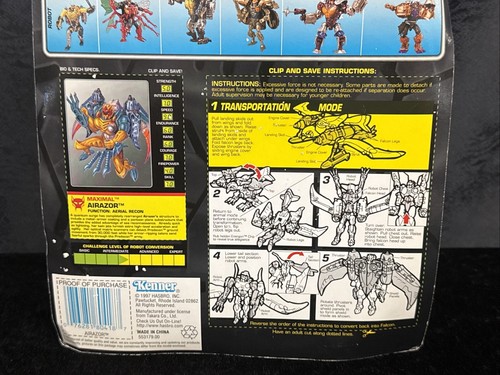 Transformers - Beast Wars - Heroic Maximal - AIRAZOR - 1997- New - Picture 19 of 20