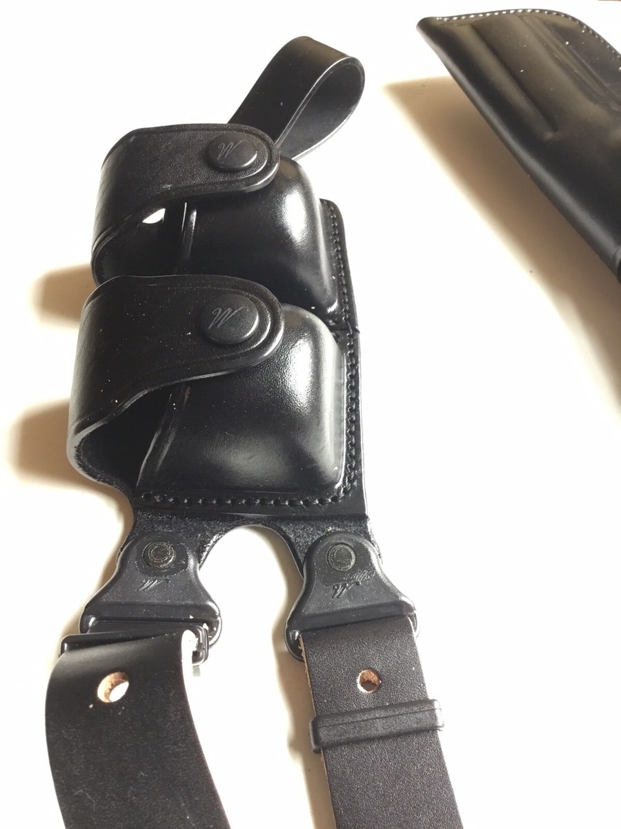 VERTICAL Leather Shoulder Holster for S&W N frame 4