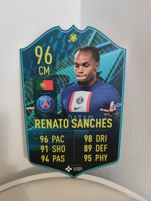 Carta Renato Sanches FUT FIFA 22 Ultimate Team PSG personalizzata - Idea Regalo