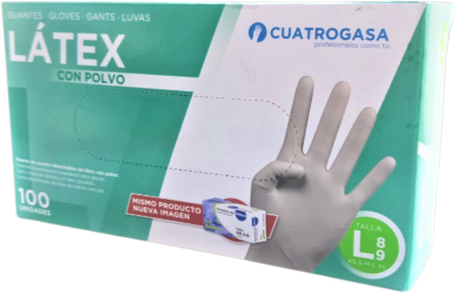 Guantes Látex Talla L Desechables Con Polvo Protección Virus Uso Alimentario