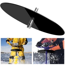 Ice Auger Drill Adapter- Stainless Steel Ice Fishing Auger Stopper Disc with 11.