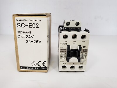 FUJI ELECTRIC SC-E02 MAGNETIC CONTACTOR 24V 50Z 24-26V 60HZ (SE09AA-E) NIB