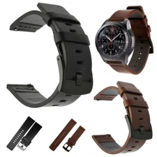18m 20mm 22mm 24mm Quick Fit Genuine Leather Wristband Watch Strap Band Bracelet
