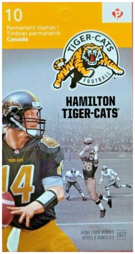 2012 - #2574a BK505 Booklet - 10 Canada Stamps - CFL Tiger-Cats Football cv$17 - Picture 1 of 2