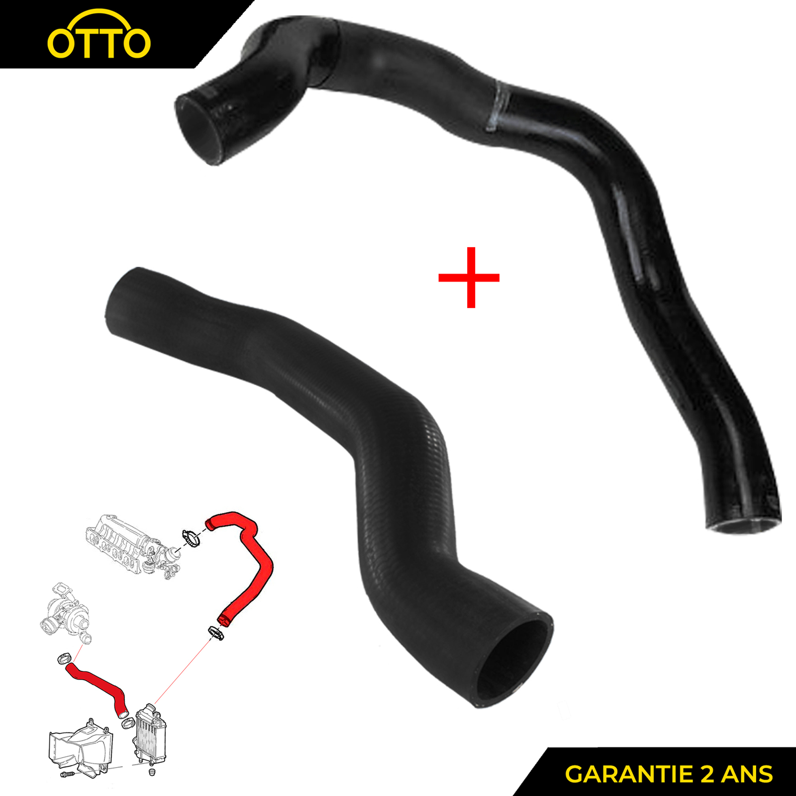 Durites intercooler turbo Alfa Romeo 147 pour entretien et réparation 1.9 JTD
