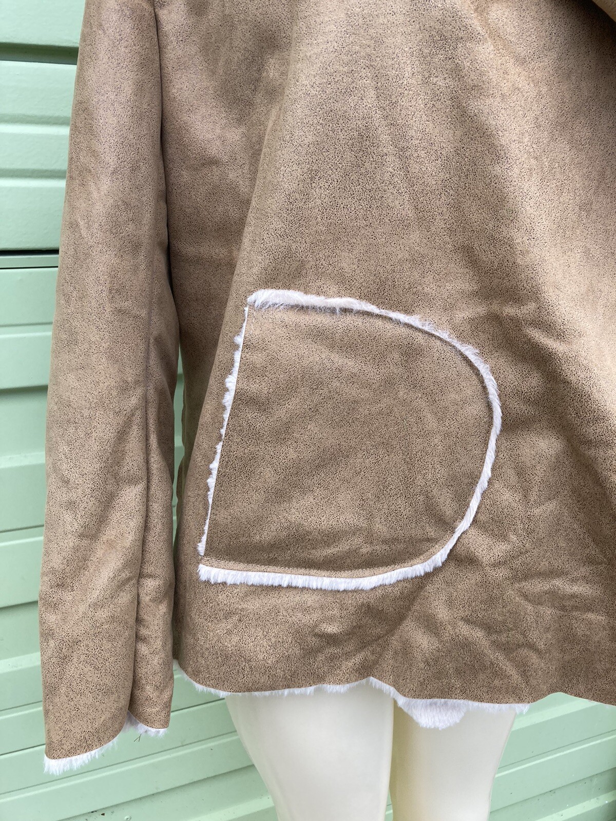 Zara Trafaluc Womens Sherpa lined Coat $129 New Small SOLD OUT 5340 image 3
