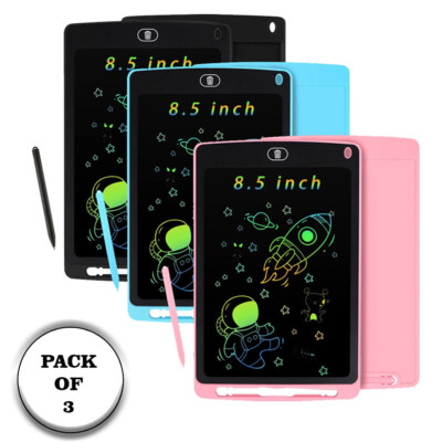 KHIM LCD Schreibtablett 3er Pack Zeichenbrett Digital Grafikblock Spielzeug Geschenk