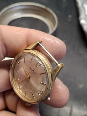 Alpha 17 Jewel Gold Tone Mens Vintage 1960s Watch Mechanical