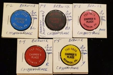  5 Plastic Good For Trade Tokens Chipper's Place Berwick PA gft30
