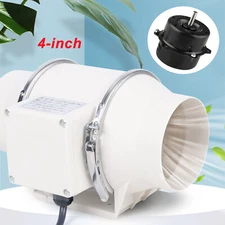 4 Inch Inline Duct Fan Tube Ventilation Fan Extractor Exhaust Blower 35W 220CFM