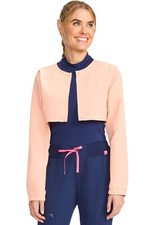 Med Couture Scrub Women's Convertible Windbreaker Jacket MC302 CRFU Coral Fusion