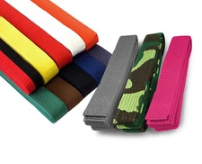 NEW Martial Arts 1.5" Wide Karate Taekwondo Judo Double Wrap Solid Color Belts