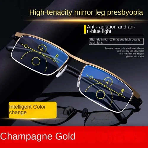Transition Reading Glasses Photochromic Blue Light Blocking Near Far Multifocal - Picture 8 of 27