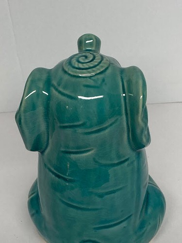 Vintage Elephant Ceramic Turquoise Good Luck 7" X 4.5" - Picture 7 of 10