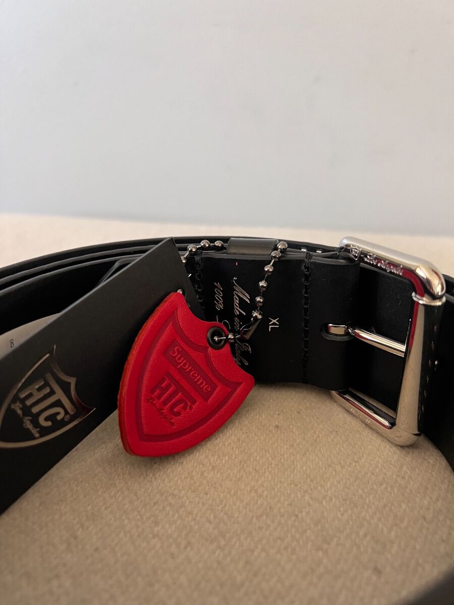 Supreme x Hollywood Trading Co Studded Belt - Black Leather Supreme x Hollywood Trading Co Studded Belt - Black Leather