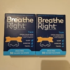 Breathe Right SM/MED Tan Strips X2 Exp 2027+