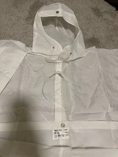 New White Swiss Army Latex Snow Camouflage Rain Poncho, Impermeable Waterproof!
