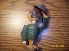 MECHANICAL GERMAN WINE CORK STOPPER . MAN TIPPING HAT.  ALL WOOD VINTAGE — photo 3