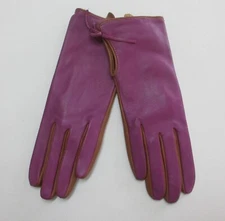 NUMPH Two Tone Pink Tan Color Soft Leather Fashionable Classy Dress Gloves