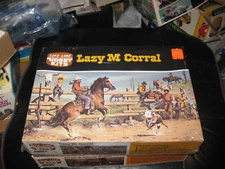 Sealed Lazy M Corral Western Kit kit by Life-Like Hobby Kits in 1/48 scale