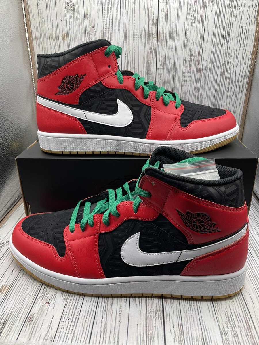Nike Air Jordan 1 Mid SE Christmas 🎄 Black/Red DQ8417 006 Nike Air Jordan 1 Mid SE Christmas 🎄 Black/Red DQ8417 006