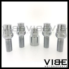 (4) 12x1.5 M12X1.5 28MM CHROME BALL RADIUS SEAT WHEEL LUG BOLT LOCKS OE STYLE