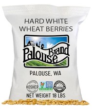 Palouse Hard White Wheat Berries 18lb Glyphosate Free Non GMO Sproutable Kosher