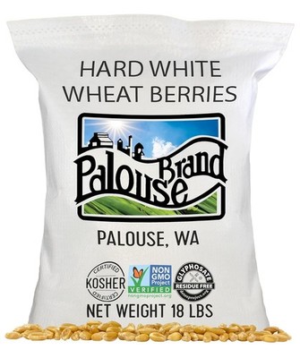 Palouse Hard White Wheat Berries 18lb Glyphosate Free Non GMO Sproutable Kosher