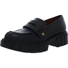 Vionic Womens Elodie Black Embossed Loafers Shoes 7.5 Medium (B,M) BHFO 7739