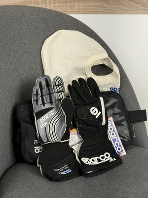 NWT Sparco HTX Race Gloves + Balaclava mask 2010 made in Italy size 7