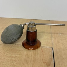 Vintage DeVilbiss Amber Glass Medical Atomizer Made in USA Antique Apothecary