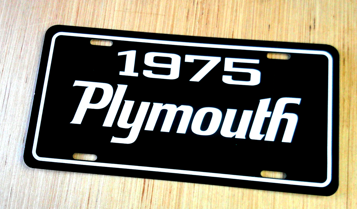 1975 Plymouth license plate car tag Valiant Satellite Sebring Fury