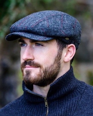 Mucros Weavers Irish Flat Cap Kerry Leg Wool Tweed Hat Made in Ireland 34/L ( M)