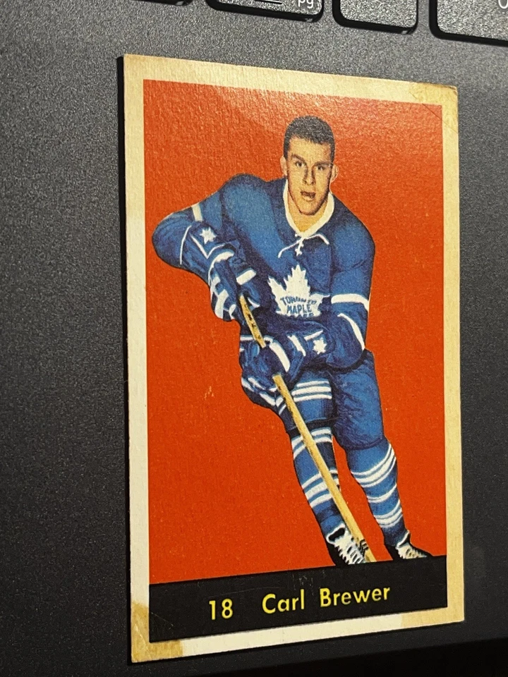 1960-61 PARKHURST HOCKEY CARL BREWER #18 MAPLE LEAFS VG - Image 3 of 3