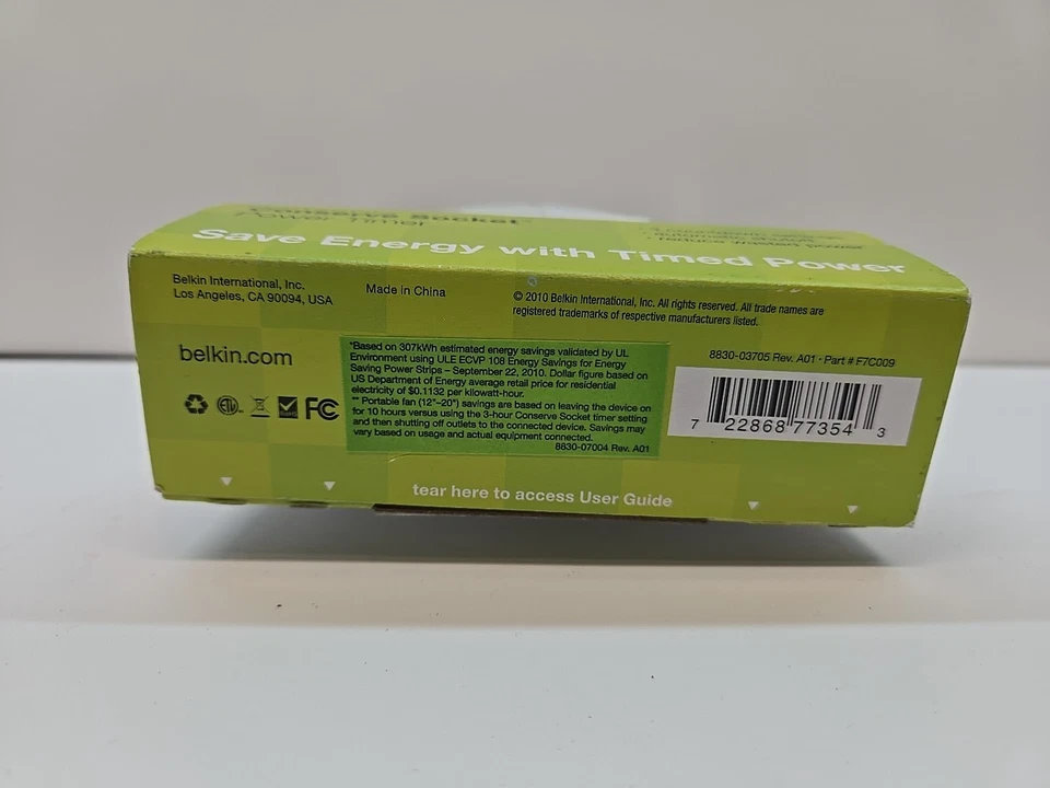 Enchufe de conservación Belkin 1 toma de corriente temporizador enchufe confianza de energía ahorro $34 Foto 3 de 3