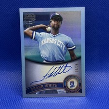 2025 Topps Archives Frank White “11 Fan Favorites” Blue Foil On Card Auto #14/25