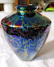 Royal Brierley Glass Vase England 1980er Stud...