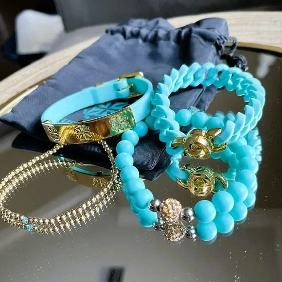 Rustic Cuff Stackable Mixable Bracelet Sets Turqu… - image 8