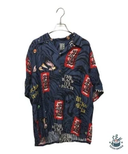 THE BLACK EYE PATCH × WACKO MARIA HAWAIIAN S/S SHIRT Size: L Navy Men