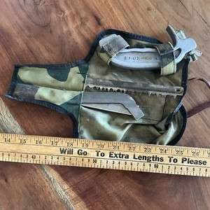 Vintage Wyoming Knife Survival Hunting Saw 2 Blades and Pouch