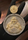 3D Spiritual Buddha Face Pendant VVS D Moissanite  In Real 925 Sterling Silver