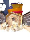 Flurryville Living Quarter Snowman Nativity Creche Christmas Manger 7 Pieces — photo 1