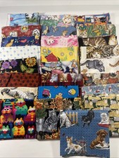 25 Fat Quarters VTG Fabric All Cats Kittens Kitties Quilt 18 In. x 22 In. Lot 2